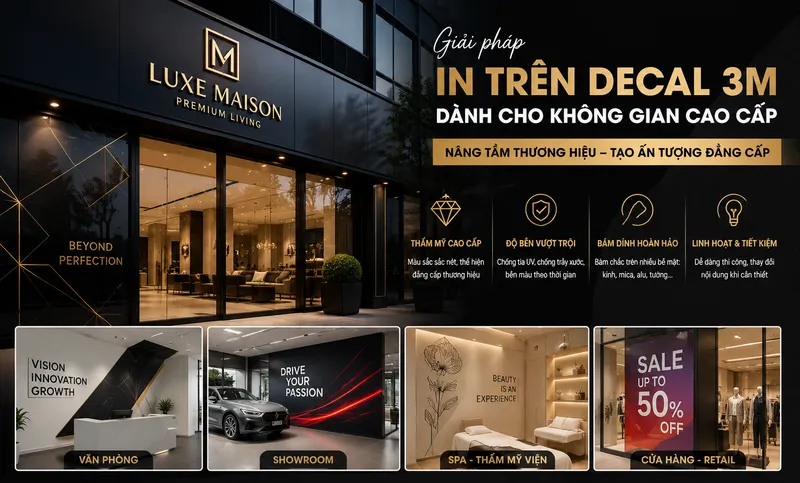 In trên Decal 3M dành cho không gian cao cấp  