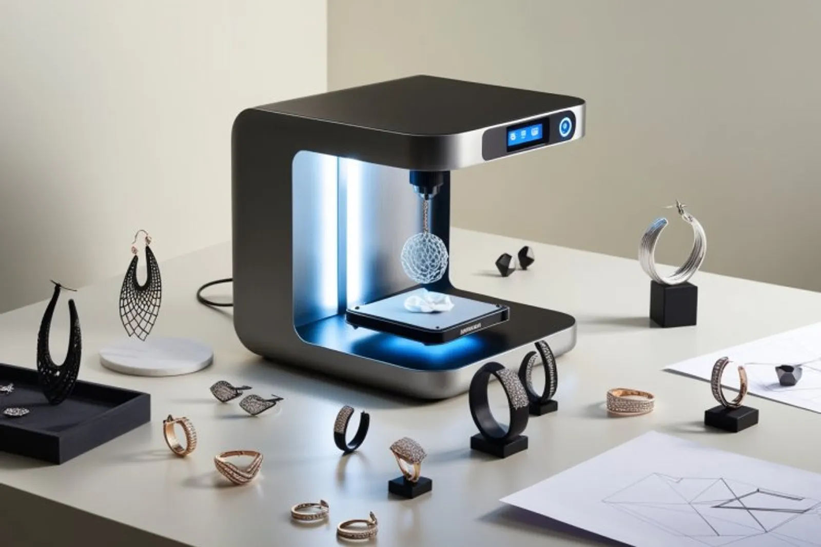 Tạo hình trang sức hiện đại bằng công nghệ in 3D