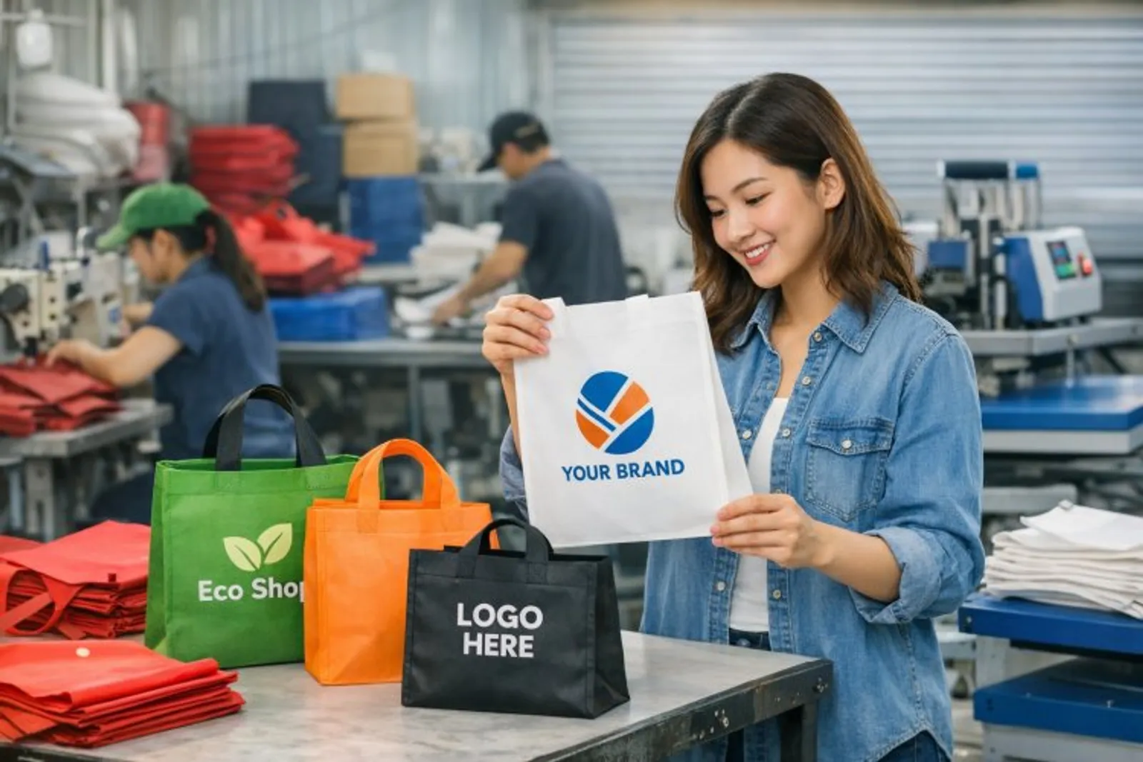 Xưởng may túi vải không dệt cho thương hiệu mới