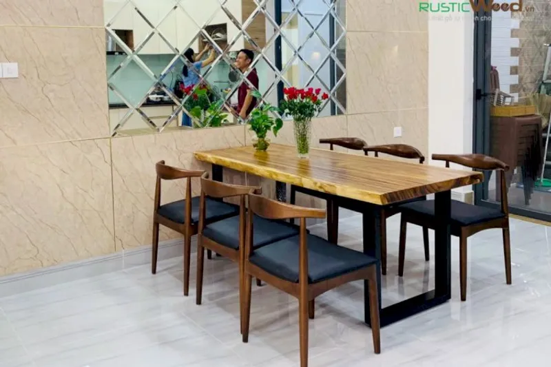 Bí mật đằng sau những mẫu bàn ăn gỗ tự nhiên nguyên tấm