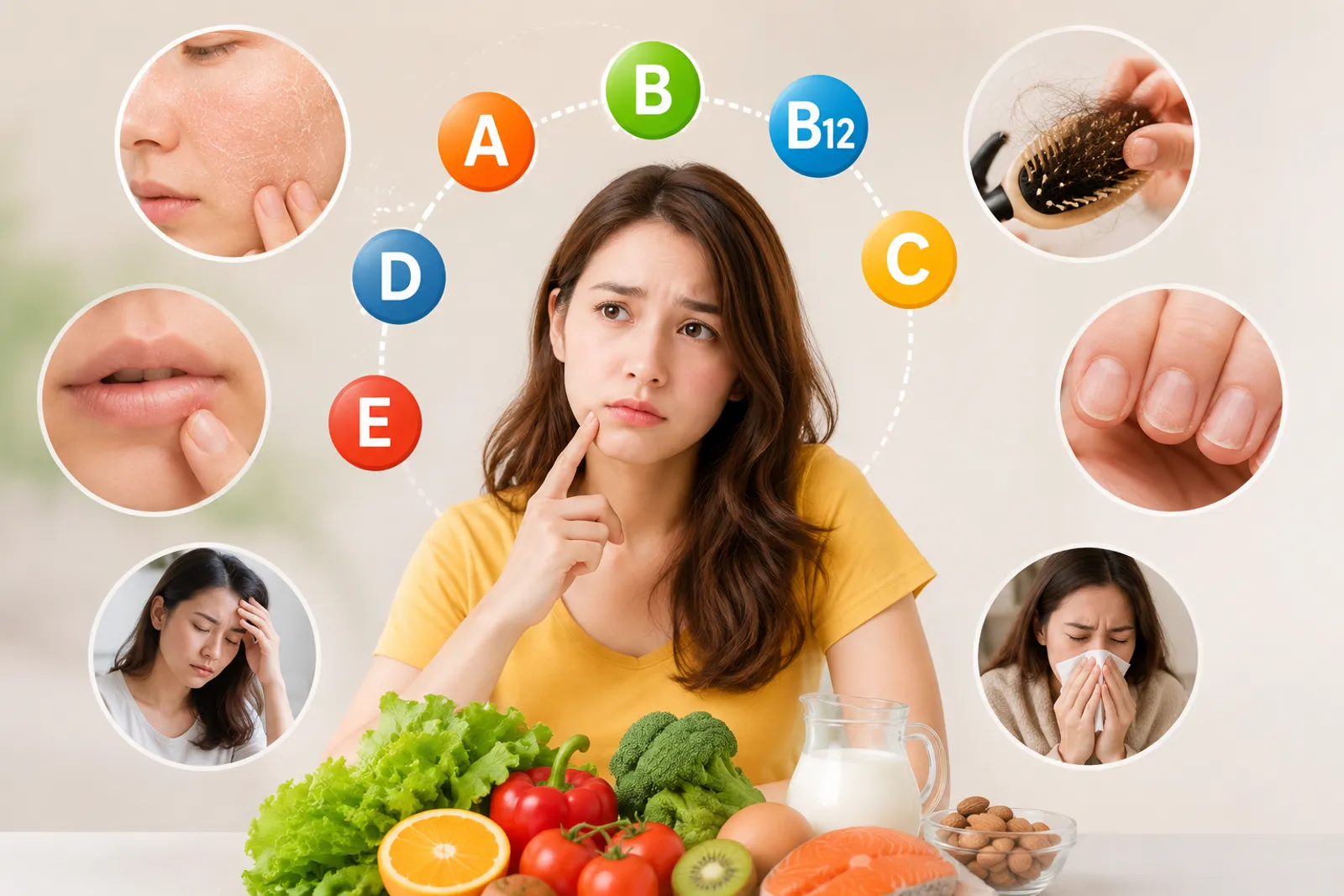 Dấu hiệu thiếu Vitamin thường bị bỏ qua: Cảnh báo sức khỏe không nên xem nhẹ!