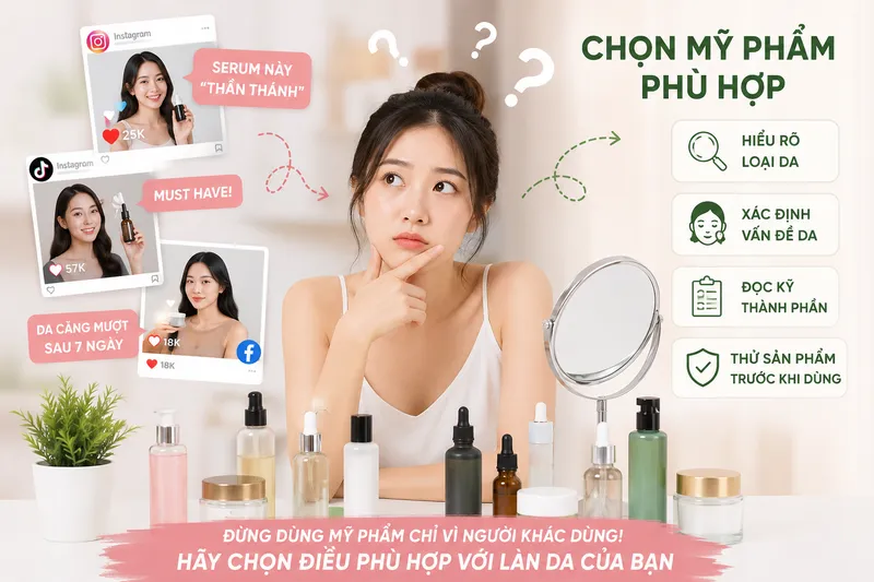 Bạn có đang dùng mỹ phẩm chỉ vì người khác dùng?