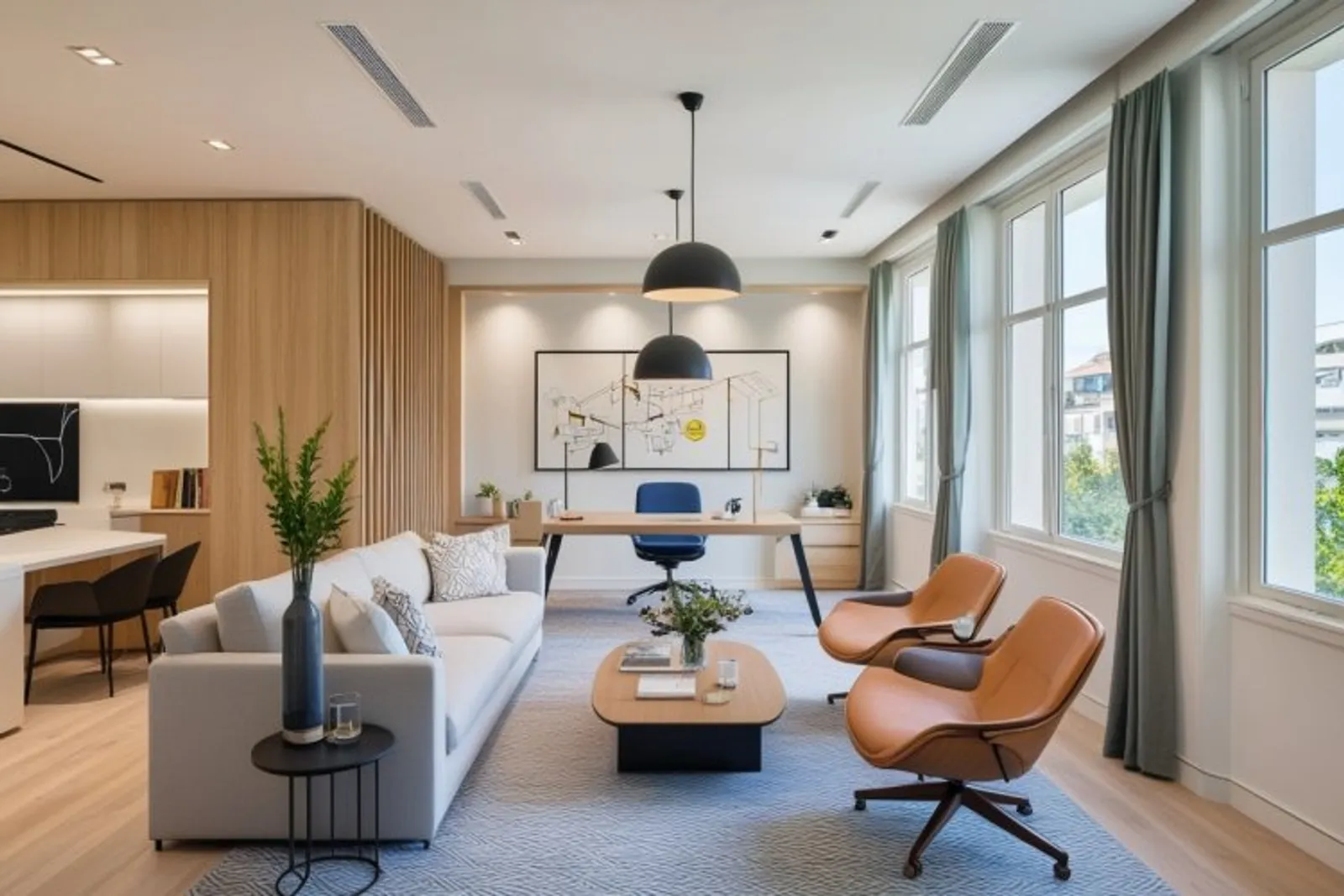 Nhà ở kết hợp văn phòng - Một không gian, hai mục đích